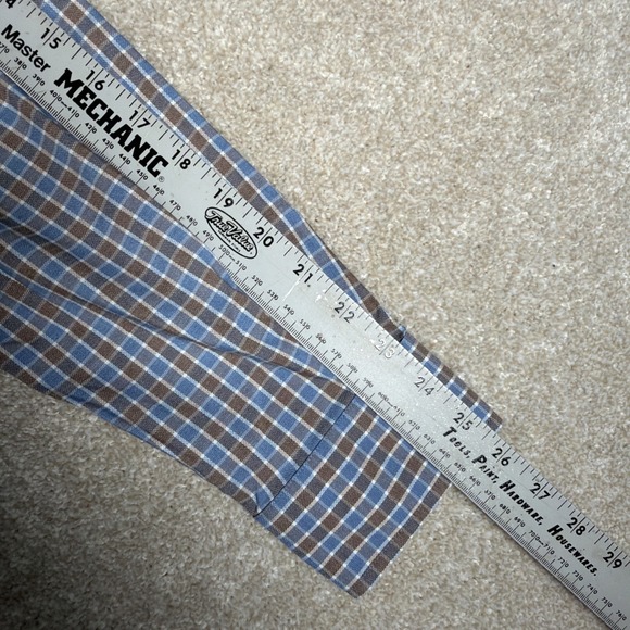 Johnnie O Prep Formance Long Sleeve Button Shirt Mens Large Check Nylon Blend - Picture 6 of 8